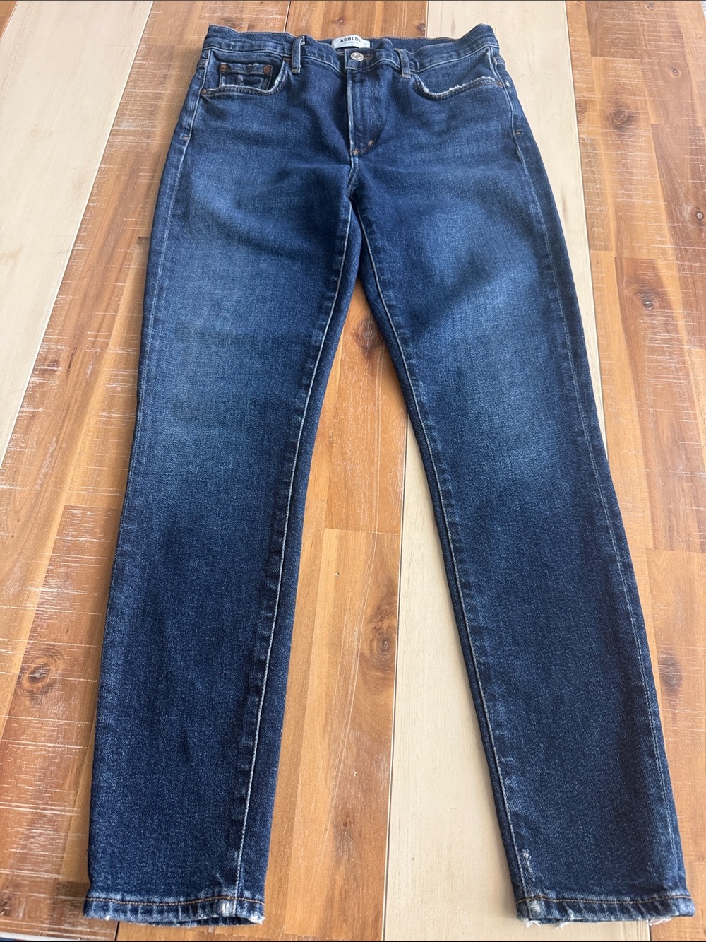 Agolde Sofie Mid Rise Ankle Skinny Jeans Dark Wash
